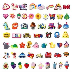 60 pcs kids assortment shoes charms. Unisex. NEW